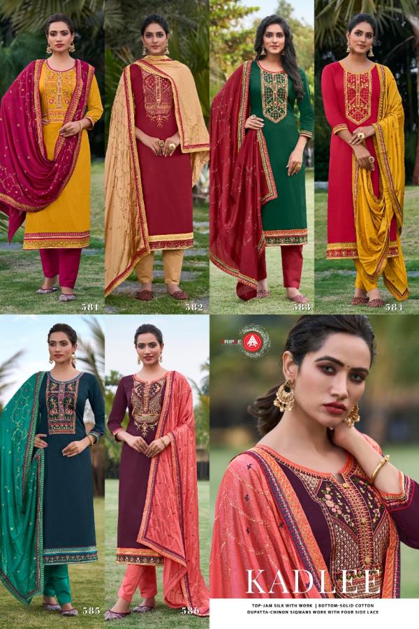 Triple A Kadlee Silk Designer Embroidery Salwar 